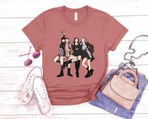 Blackpink Shirt, Born Pink Shirt, Kpop Fan Tee, Lisa Shirt, Jennie Shirt, Rosé Tee, Jisoo Shirt, Black And Pink, Korean Music Fan Girl Tees