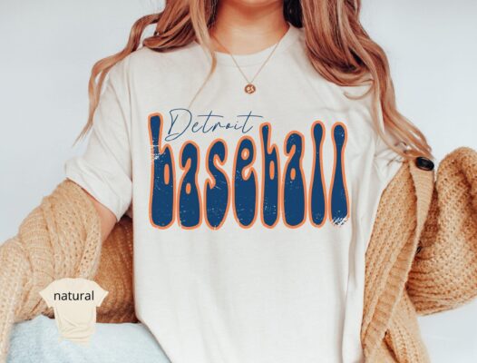 Detroit Baseball Shirt, Detroit Baseball Vintage, Women'S Detroit Baseball Shirt, Retro Detroit Shirt, Distressed Detroit Shirt, Aesthetic