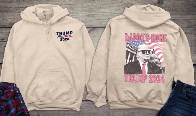 Donald Trump Hoodie, Daddys Home Trump Sweatshirt, Maga, United States Of America, Trump 2024, Usa, Politics, Republican Party, Republican