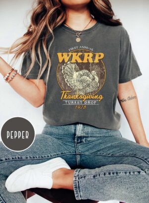 First Annual Wkrp Thanksgiving Turkey T-Shirt, Thanksgiving Tee, Wkrp In Cincinnati Shirt, Thanksgiving Day Shirt, Turkey Thanksgiving-Cc001