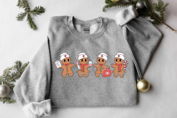 Gingerbread Nurse Christmas Sweatshirt, Retro Nurse Shirt, Merry Christmas, Gift For Nurse, School Nurse, Funny Nurse Shirt, Christmas