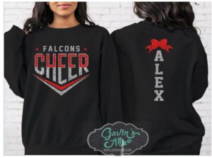 Glitter Cheer Crewneck Sweatshirt | Glitter Cheer Sweatshirt | Youth Or Adult | Cheer Bling | Cheer Shirts | Customize Colors