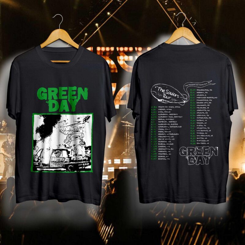 Green Day Tour Unisex T-Shirt Iconic Band Merch | Rock Concert Apparel Vintage