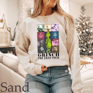 Grinch The Eras Tour Sweatshirt, Funny Grinch Christmas Shirt, Grinchmas Shirt, Christmas Vibes Sweater, Holiday Xmas Tee, Grinch Xmas Shirt