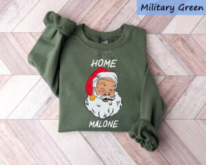 Home Malone Sweatshirt, Christmas Shirt, Funny Christmas Crewneck, Christmas Movie Sweater, Holiday T-Shirts, Christmas Gift, Santa Xmas Tee