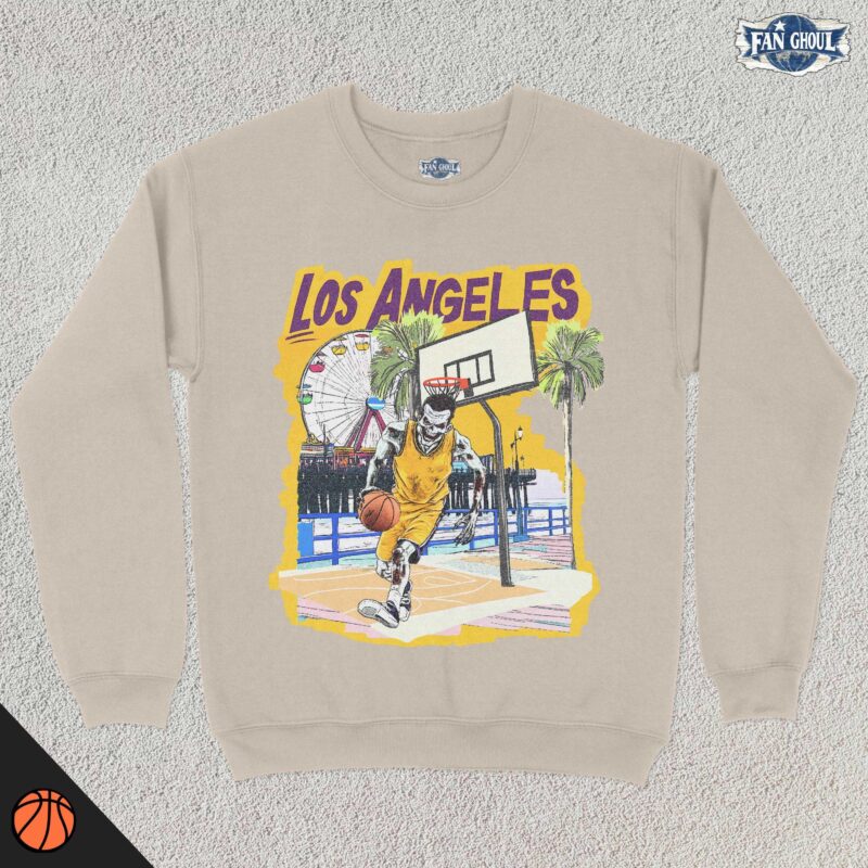 Los Angeles Basketball Crewneck, American Team Sports Sweatshirt, Us Sports Clothing, Basketball Fan Gift, Basketball Lover Apparel, Vintage