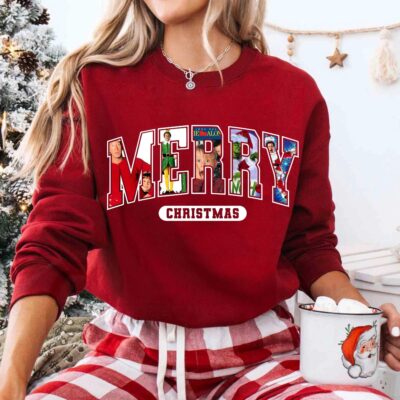 Merry Christmas 90s Movies Shirt Crewneck Sweatshirt, Christmas Shirt For Movies Lovers, Christmas 90s Movies Sweater,Christmas Movies Shirt