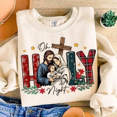 Oh Holly Night Shirt, Christian Christmas Shirt, True Story Shirt, Jesus Christmas Shirt, Tis The Season Shirt, Jesus Is The Reason Shirt, Boho Jesus