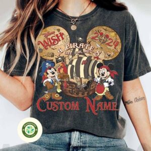 Personalized Mickey Minnie Pirates Of The Caribbean Shirt, Wdw Disneyland Disney Cruise Pirates Shirt, Pirates Night Tee, Family Vacation