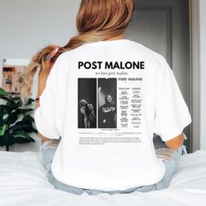 Post Malone Music List Tee, T-Shirt | Rap Tee, Streetwear, Record Deal Post Malone Tee Shirt - Unisex