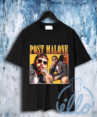 Post Malone T Shirt, Pop Rap Hip Hop Merch Shirt, 90s Retro Unisex T-Shirt