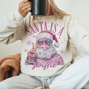 Santa Is A Swiftie T-Shirt, Merry Swiftmas T-Shirt, Merry Christmas T-Shirt, Christmas Shirt T-Shirt Design, Christmas Sublimation, Funny Christmas T-Shirt