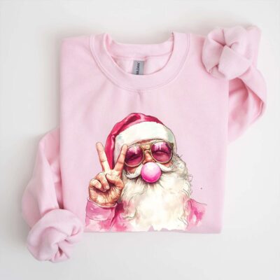 Santa Shirt, Christmas Sweatshirt, Blowing Bubble Christmas Shirts, Santa Christmas Tee, Funny Christmas Shirt