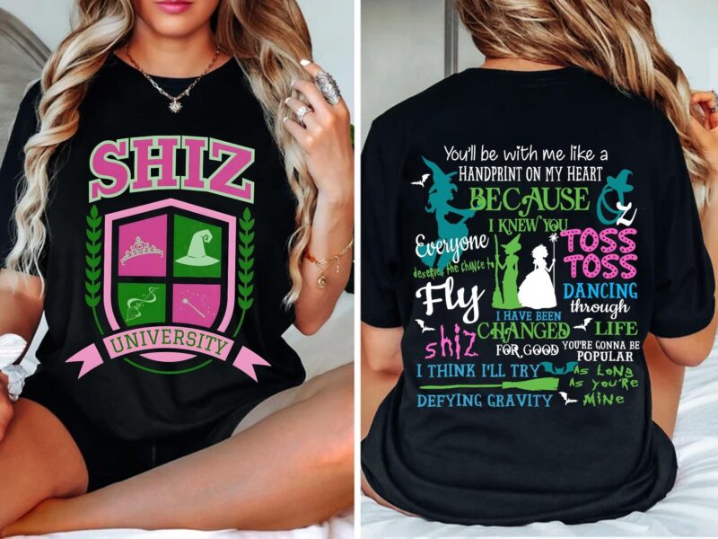 Shiz University , Wicked Shirt, Shiz University Logo, Wicked The Musical, Glinda & Elphaba, Defying Gravity, Wicked Shirt, Broadway