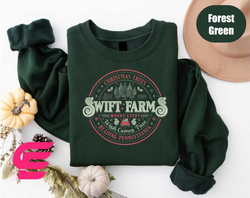 Swift Farm Christmas Trees Sweatshirt, Christmas Tree Sweatshirt, Christmas Tree Sweater, Christmas Holiday Shirt, Xmas Tree, Xmas Gift