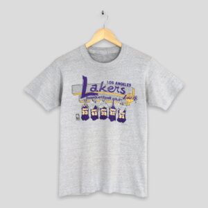 Vintage 80s Los Angeles Lakers Basketball Nba T Shirt Small 1980 La Lakers Nba Sportswear Gray Lakers Gray Tees Size S