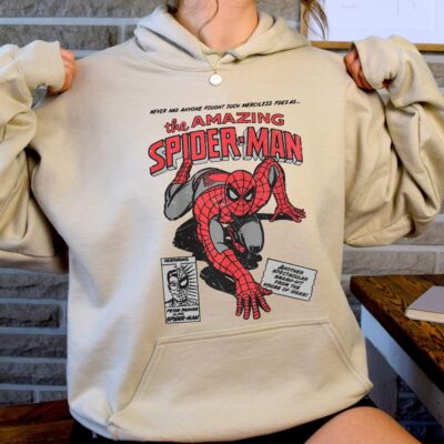 Vintage 90s Marvel The Amazing Spider Man Hoodie, Retro Spiderman Comic Sweatshirt, Amazing Spider Man Sweatshirt, Spiderman Birthday Gift