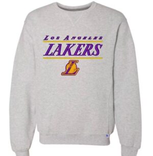 Vintage Style Embroidered Los Angeles Basketball Sweatshirt.