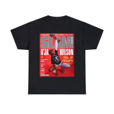 A'ja Wilson Las Vegas Aces WNBA Basketball Slam Cover T-shirt