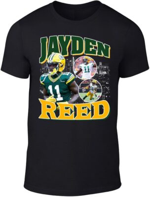 Black Jayden Reed Bootleg Style T-Shirt