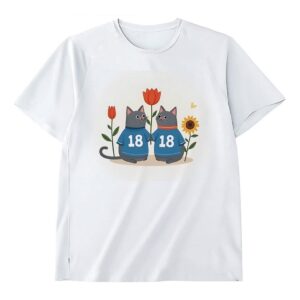 Cat 18 tulip flower paint Shirt