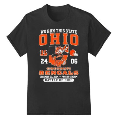 Cincinnati Bengals we run this state ohio score shirt