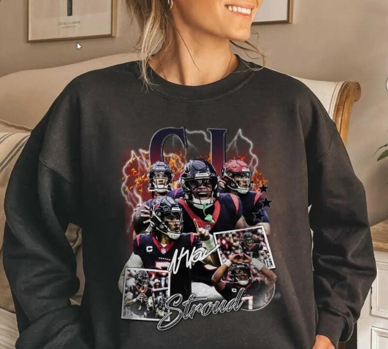 Cj Stroud Vintage 90s Graphic Sweatshirt, Cj Stroud Merch