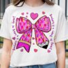 Comfort Colors Teacher Valentine Coquette Bow Shirt