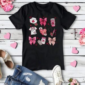 Cute Coquette Nurse Valentines Day Shirt