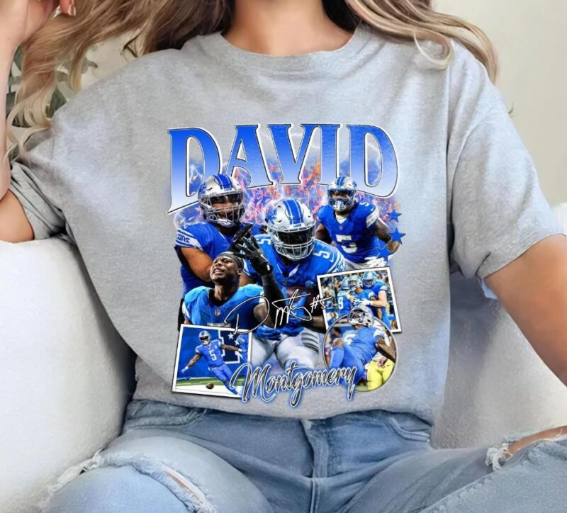 David Montgomery Vintage 90s Graphic Style T-Shirt