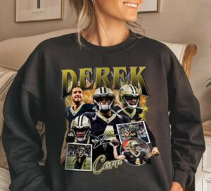 Derek Dallas Carr Saints Wash Sweatshirt, New Orleans Bootleg Sweatshirt