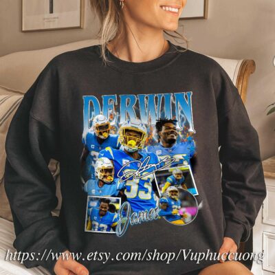 Derwin James Vintage 90s Graphic Style Sweatshirt