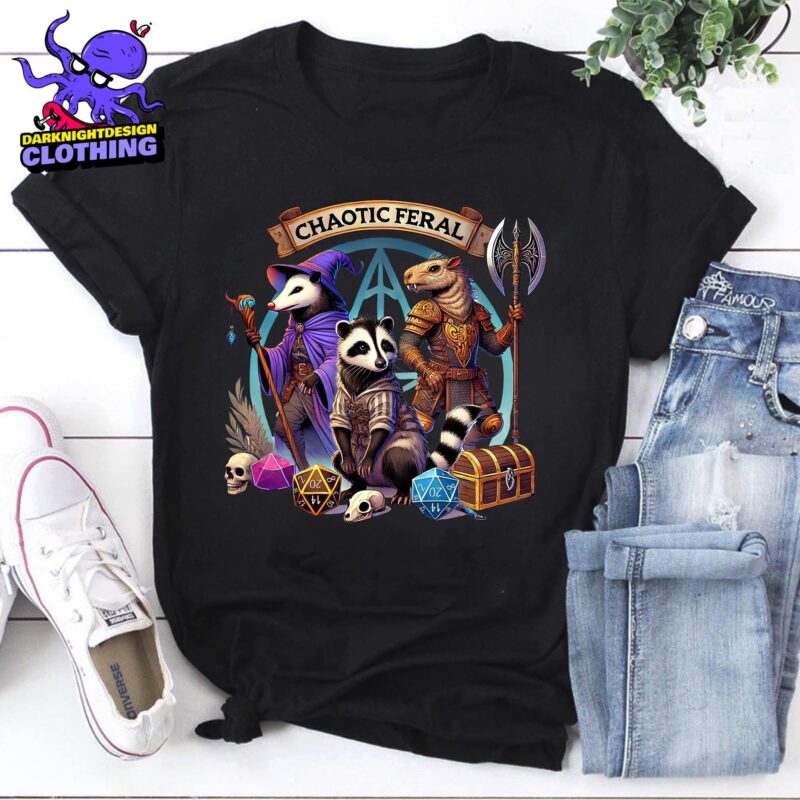 Dnd Alignment Chaotic Feral T-Shirt, Dungeons And Dragons Shirt