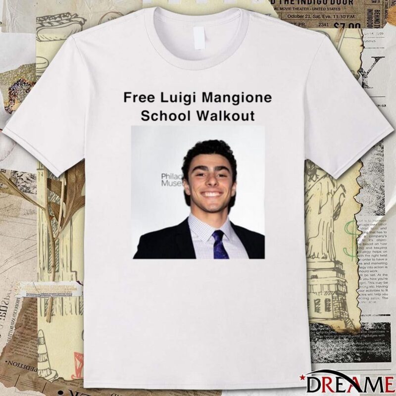 Free Luigi Mangione School Walkout Face Shirt