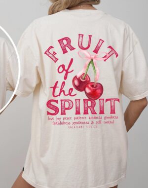 Fruit Of The Spirit Christian Coquette Pink Bow Shirt