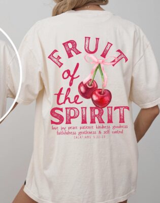 Fruit Of The Spirit Christian Coquette Pink Bow Shirt