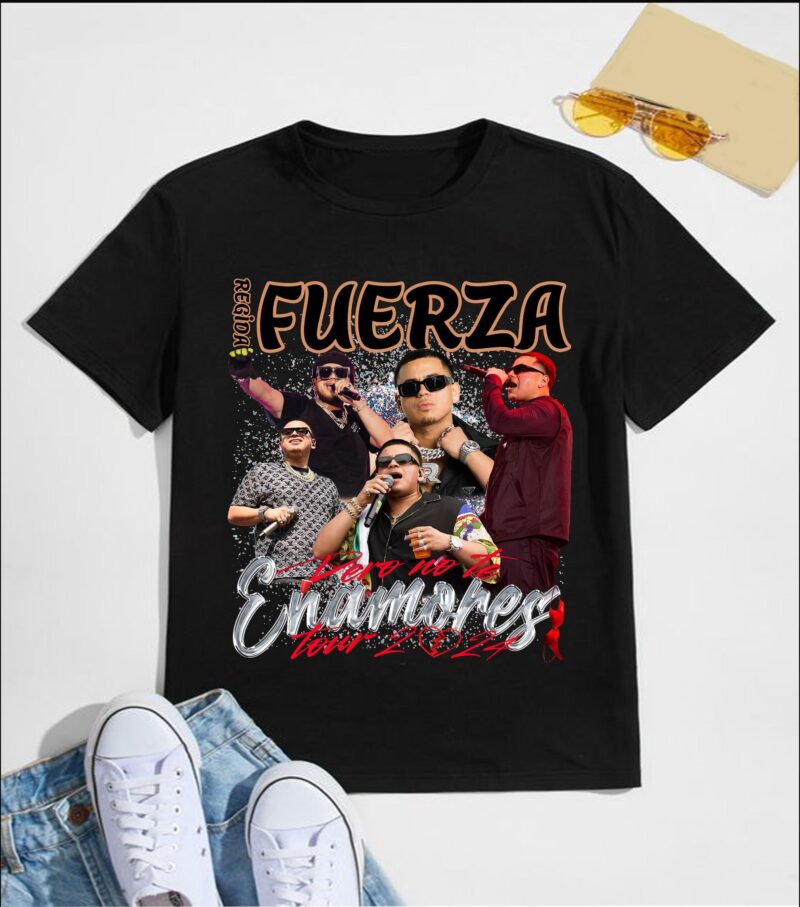 Fuerza Regida Music Band Vintage 90s Bootleg Shirt