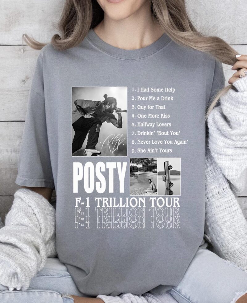 Funny Posty Malone F1 Trillion Tour Shirt