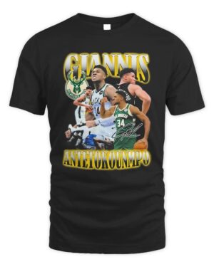 Giannis Antetokounmpo Milwaukee Bucks Signature Shirt