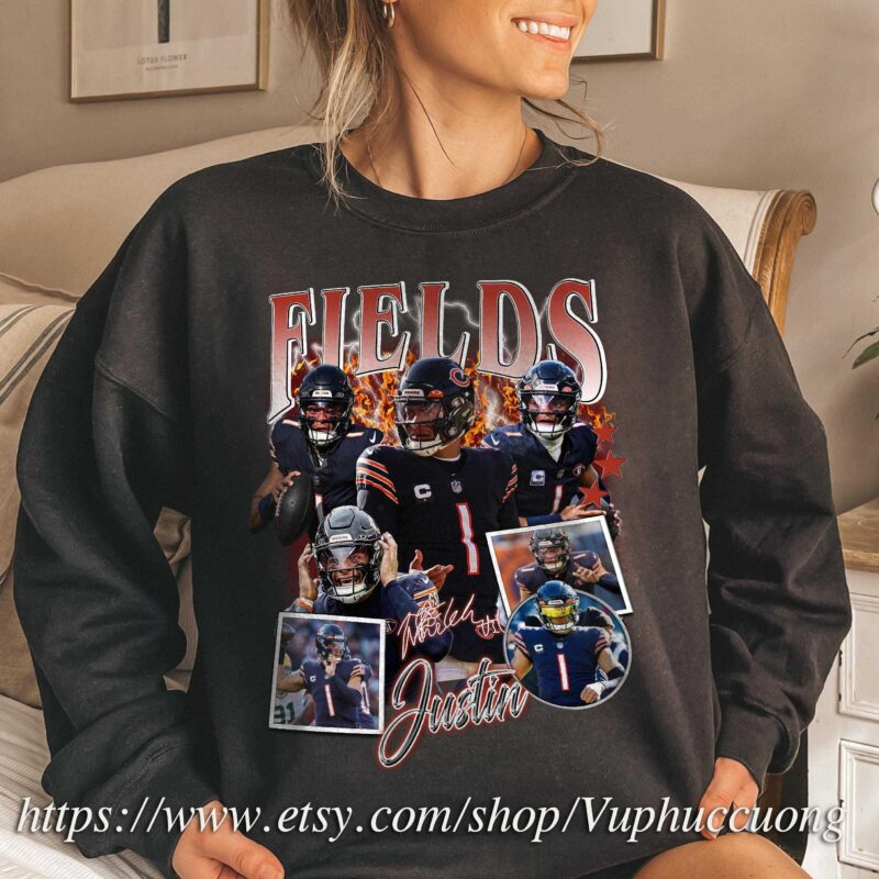 Justin Fields Vintage Bootleg Sweatshirt