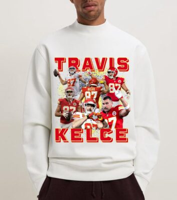 Kelce Travis Kansas City Chiefs Vintage 90s Bootleg Sweatshirt