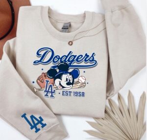 LA Dodger Mickey Baseball Crewneck Sweatshirt