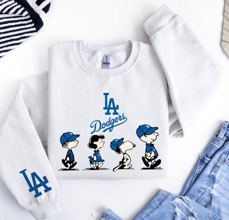 LA Dodger Snoopy Crewneck Sweatshirt