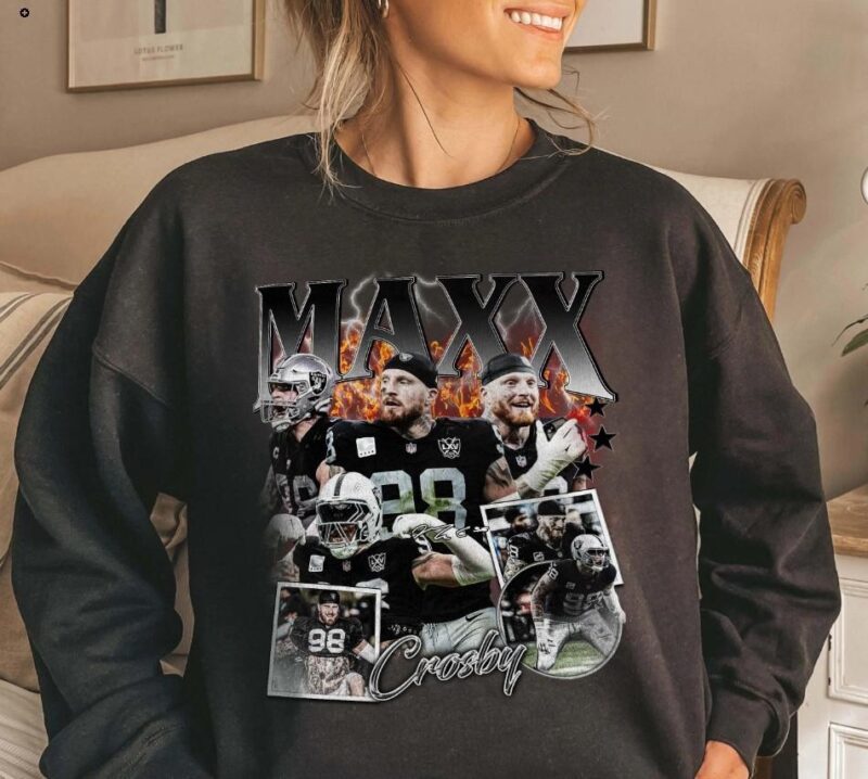 Maxx Crosby Football Sweatshirt, Football Sweatshirt