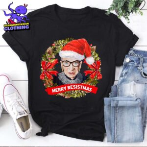 Merry Resistmas Ruth Bader Ginsburg Christmas T-Shirt