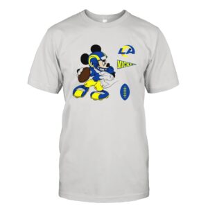 Mickey Mouse Player Los Angeles Rams T Shirt