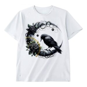 Moon and Raven Flowers Shirt