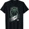 NBA Milwaukee Bucks Lightning Bolt Basketball Logo T-Shirt