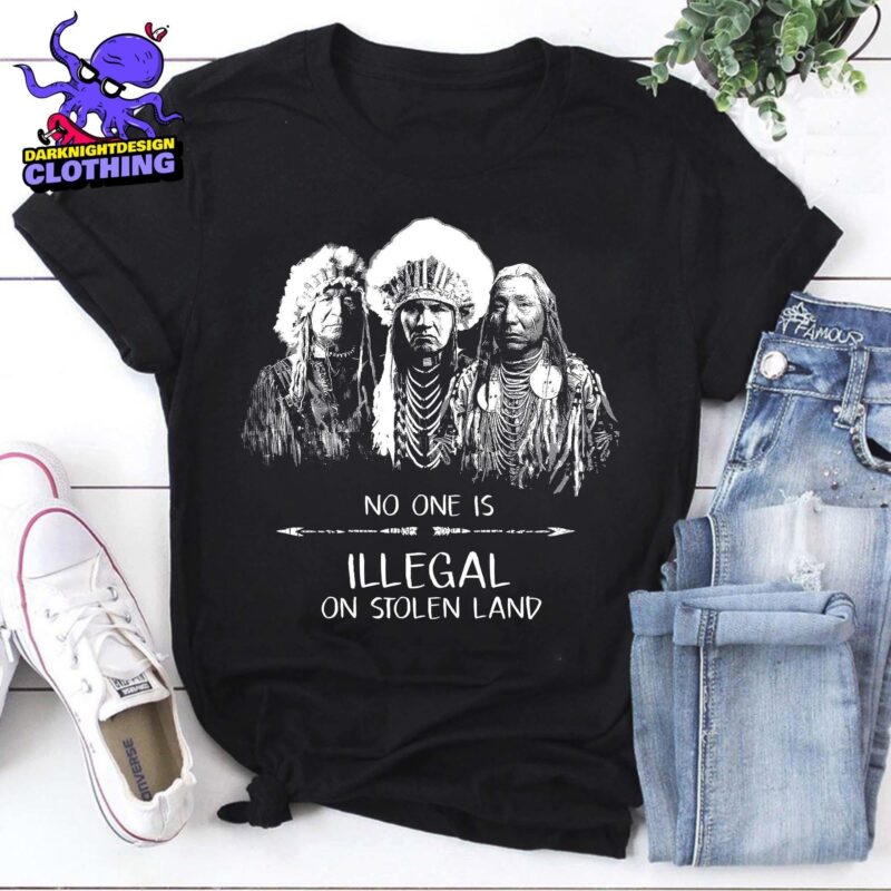 No One Is Illegal On Stolen Land Vintage T-Shirt