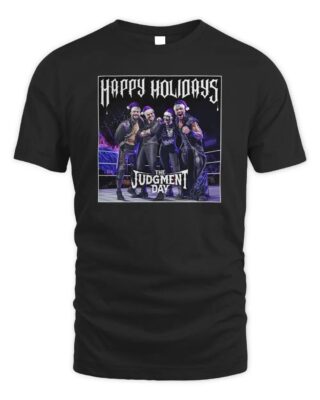 Official Wwe Shop Judgment Day Happy Holidays Shirt